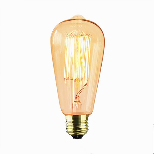 

1шт 60 W E26 / E27 ST64 2300 k Лампа накаливания Vintage Эдисон лампочка 110-220 V / 220 V / 220-240 V
