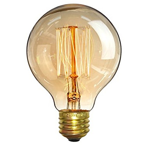 

1шт 40 Вт E26/E27 G80 Тёплый белый 2200-2700 К Ретро Диммируемая Декоративная Лампа накаливания Vintage Эдисон лампочка 220-240V