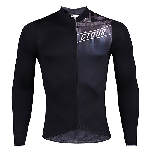 

SPAKCT Men's Long Sleeve Cycling Jersey Black Bike Jersey Quick Dry Sports Elastane Polyster Mountain Bike MTB Road Bike Cycling Clothing Apparel / Stretchy / Advanced / Expert / Advanced / Expert