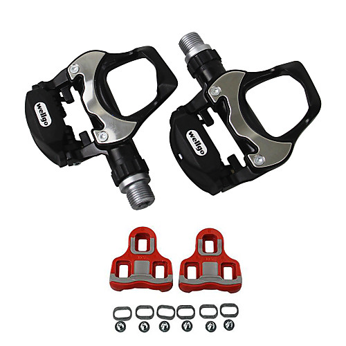 

Bike Pedals 2 Bearing Alloy for Cycling Bicycle Road Bike Black / Silver