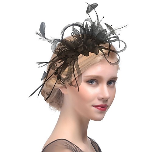 

Лен Fascinators / Головные уборы / Аксессуары для волос с Пух 1шт Свадьба / Вечеринка / ужин Заставка