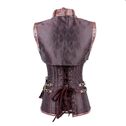 фото Steampunk корсет жен. костюм черный / красный / серый винтаж косплей без рукавов Lightinthebox