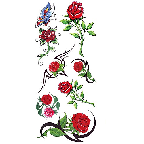 1 pcs Временные татуировки Водонепроницаемый Корпус / плечо / Грудь Временные тату