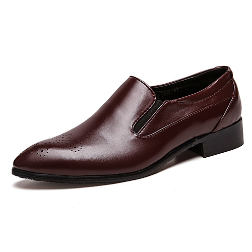 

Men's Formal Shoes PU Spring & Summer / Fall & Winter Casual / British Loafers & Slip-Ons Black / Red