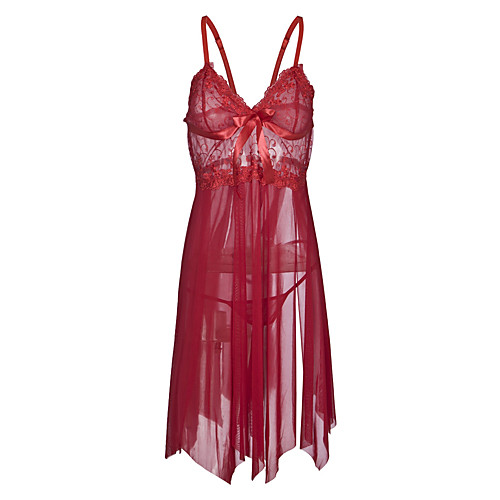 

Women's Babydoll & Slips Nightwear - Lace, Solid Colored Embroidered