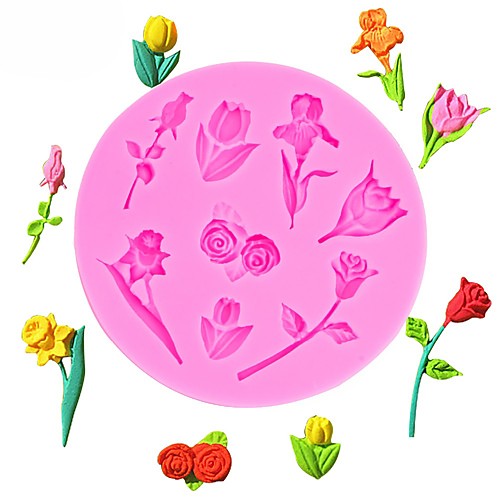 

день святого валентина розы цветы в форме помады силиконовые формы торт
