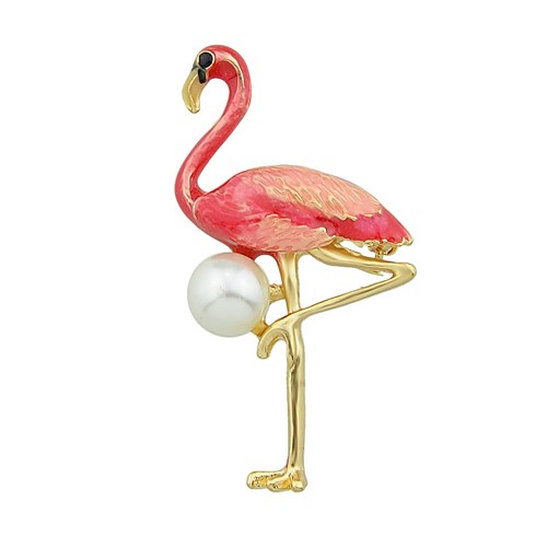

Brooches Flamingo Ladies Basic Fashion Brooch Jewelry Red Green Blue For Daily Date