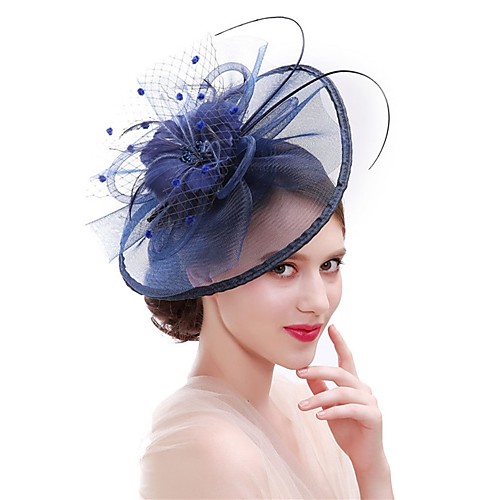 

Тюль Перья Fascinators Головные уборы Аксессуары для волос with Пух 1шт Свадьба Вечеринка / ужин Заставка