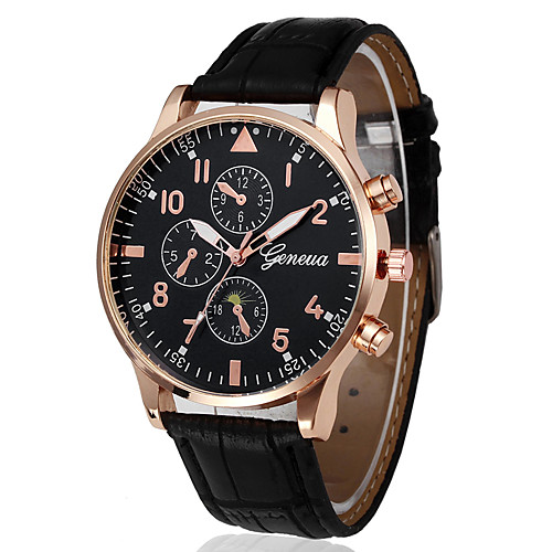 

Men's Dress Watch Aviation Watch Quartz Quilted PU Leather Black / Brown 30 m Chronograph Analog Classic Casual Elegant Aristo - Gold / Black Rose Gold White / Blue One Year Battery Life / SSUO LR626