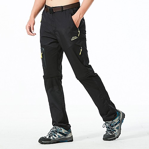 

Men's Hiking Pants Convertible Pants / Zip Off Pants Outdoor Waterproof Windproof Breathable Quick Dry Pants / Trousers Convertible Pants Bottoms Fishing Hiking Climbing Army Green Khaki Black L XL