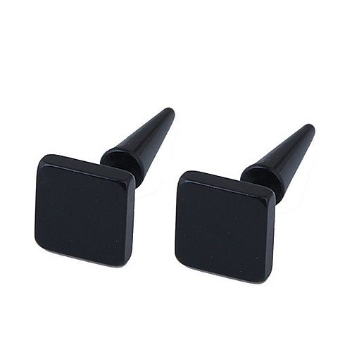 

Men's Women's Stud Earrings Rivet Geometrical flat back Simple European Fashion Earrings Jewelry Black For Causal Street