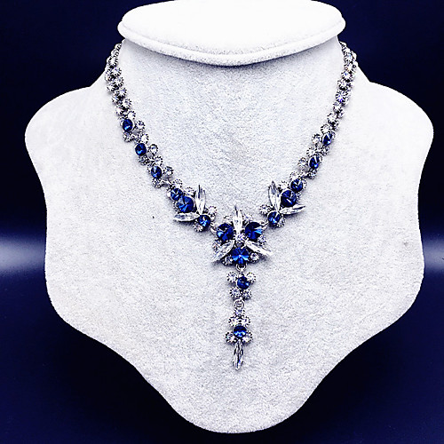 

Women's Y Necklace Flower European Fashion Alloy Blue 40 cm Necklace Jewelry For Wedding Party