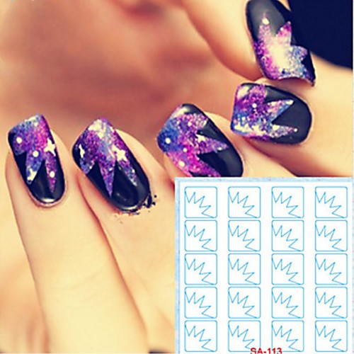 

5 pcs Hollow Nail Stickers Creative nail art Manicure Pedicure Creative Trendy / Fashion Daily