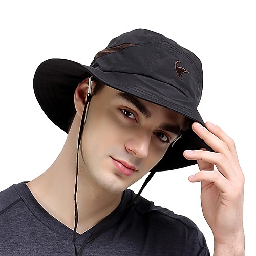 

VEPEAL Hiking Hat Boonie hat Hat Hollow Out Wide Brim Lightweight Windproof Sunscreen UV Resistant Patchwork Mesh Fashion POLY Chinlon Spring Summer for Men's Women's Fishing Hiking Climbing Khaki