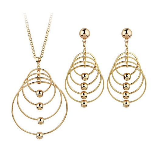 

Women's Jewelry Set Drop Earrings Pendant Necklace Ladies Classic Fashion Earrings Jewelry Gold / Silver For Daily