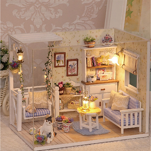 

3D Wooden Miniaturas Dollhouse Кукольный домик Милый Своими руками утонченный Романтика Мебель деревянный Детские Взрослые Девочки Игрушки Подарок