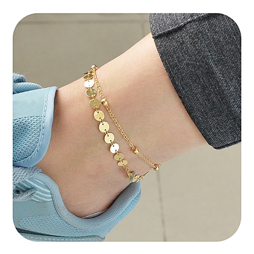 

Жен. Ножной браслет Дамы Винтаж Ножной браслет Бижутерия Золотой / Серебряный Назначение Повседневные Праздники