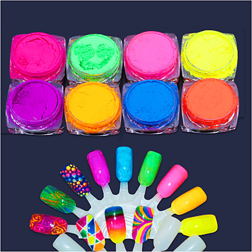 

8pcs Artificial Nail Tips Tool Bag For Art Supplies nail art Manicure Pedicure Glamorous Glitter