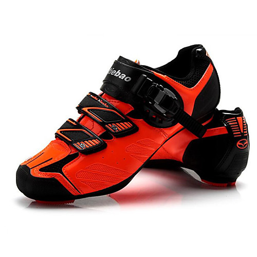 фото Tiebao обувь для шоссейного велосипеда углеволокно противозаносный велоспорт черный / оранжевый муж. обувь для велоспорта / липучка Lightinthebox