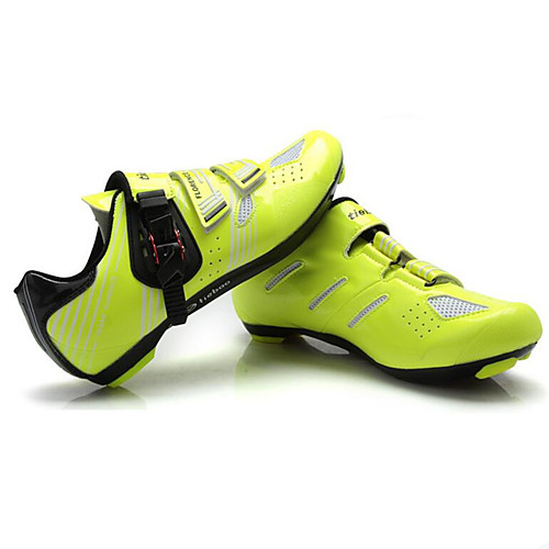 фото Tiebao обувь для шоссейного велосипеда углеволокно противозаносный велоспорт черный / желтый муж. обувь для велоспорта / липучка lightinthebox