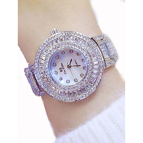 

Women's Luxury Watches Dress Watch Diamond Watch Japanese Quartz Stainless Steel Gold 50 m Chronograph Luminous Large Dial Analog Ladies Luxury Sparkle Bling Bling - Gold Silver Rose Gold / Silver