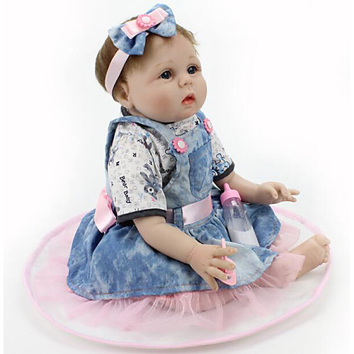 фото Npkcollection npk doll куклы реборн дети 22 дюймовый силикон винил - новорожденный как живой милый стиль ручная работа безопасно для детей non toxic детские девочки игрушки подарок / ce Lightinthebox