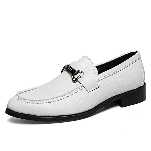 

Men's Faux Leather Spring & Summer Business / Casual Loafers & Slip-Ons Breathable White / Black