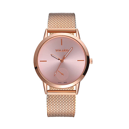 

Men's Women's Casual Watch Quartz Black / Silver / Gold Large Dial Analog Fashion Minimalist - Black Silver Rose Gold