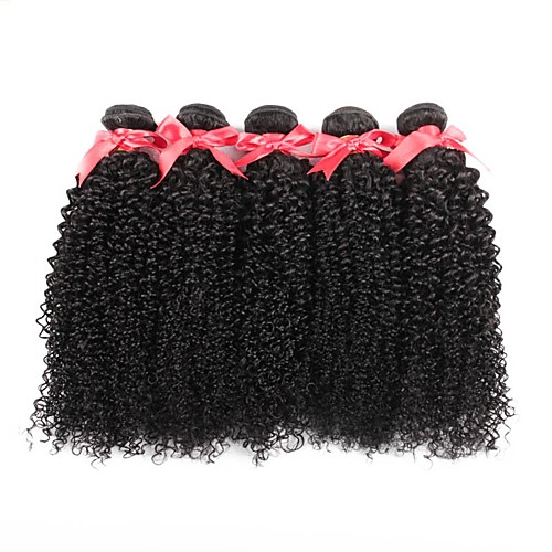 

6 Bundles Indian Hair Curly Human Hair One Pack Solution Natural Color Human Hair Weaves Soft New Arrival Hot Sale Human Hair Extensions / 8A