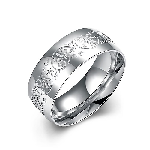 

Men's Band Ring wrap ring 1pc Silver Stainless Steel Titanium Steel Circle Basic Cool Daily Work Jewelry