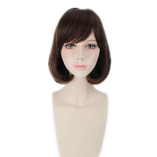 

Wig Accessories / Головные уборы Кудрявый Стиль Стрижка боб Без шапочки-основы Парик Темно-коричневый Черный / коричневый Искусственные волосы Жен. Косплей / новый / Новое поступление Темно-коричневый