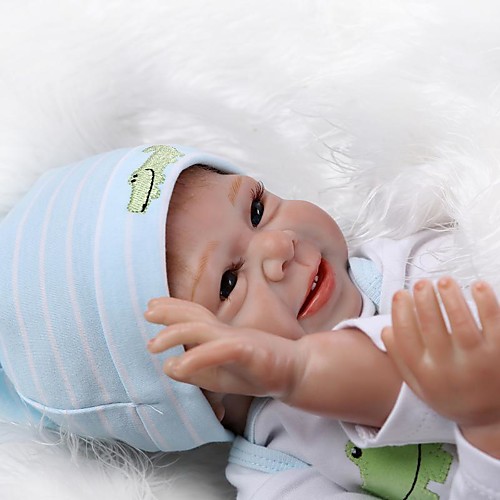

NPKCOLLECTION NPK DOLL Reborn Doll Girl Doll Baby Girl 20 inch Silicone - Newborn lifelike Cute Child Safe Non Toxic Hand Applied Eyelashes Kid's Unisex / Girls' Toy Gift / CE Certified / Floppy Head