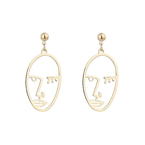 

Women's Stud Earrings Drop Earrings Face Statement Ladies Vintage Fashion Earrings Jewelry Gold / Silver For Carnival Bar 1 Pair