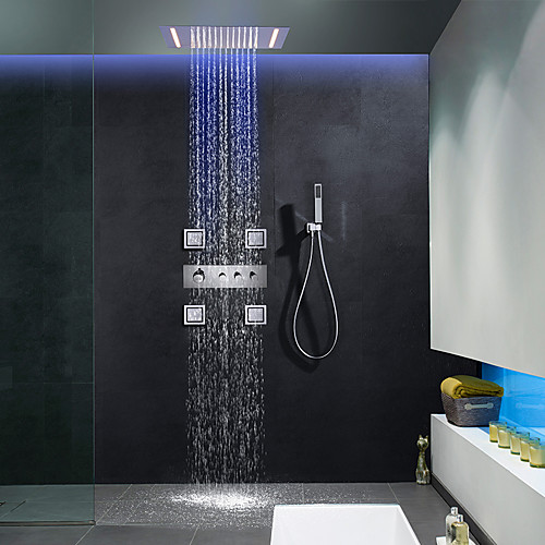 

Смеситель для душа - Современный Хром Душевая система Керамический клапан Bath Shower Mixer Taps / Латунь