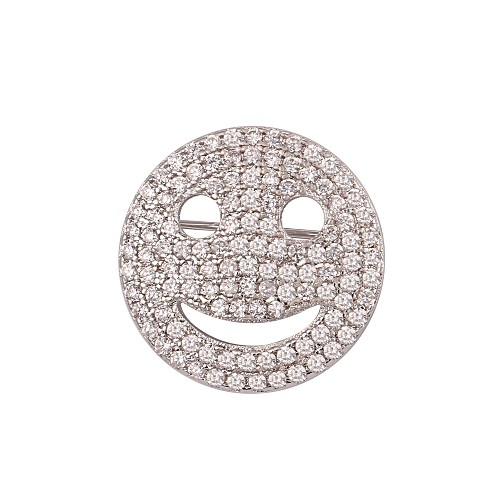 

Brooches Face Ladies Fashion Brooch Jewelry Gold Silver For Daily