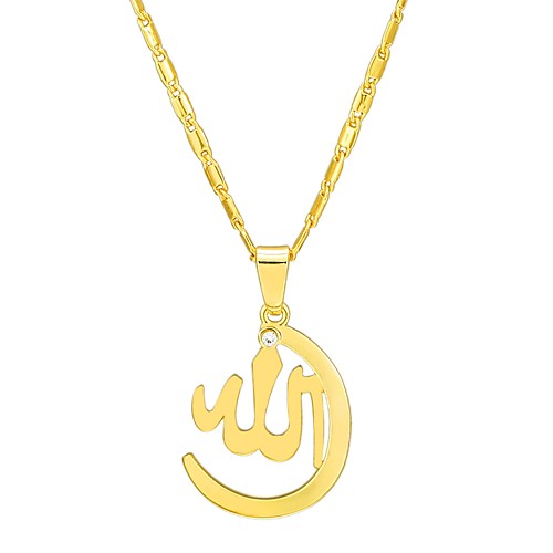 

Pendant Necklace Faith Ladies Ethnic 18K Gold Plated Alloy Gold Silver 55 cm Necklace Jewelry For Gift Daily
