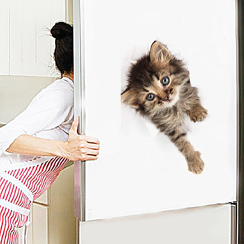 фото Наклейки на холодильник наклейки для туалета - наклейки для животных животные 3d гостиная спальня ванная комната кухня столовая кабинет / lightinthebox