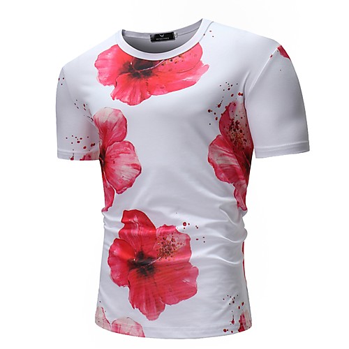 

Муж. С принтом Футболка Геометрический принт / 3D