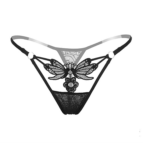 

Women's Lace Sexy G-strings & Thongs Panties - Normal, Jacquard 1box Low Rise Black White Red One-Size