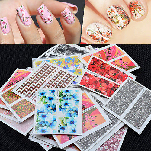 

50 pcs Full Nail Stickers nail art Manicure Pedicure Stickers Nail Decals