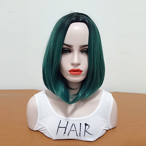 

Парики из искусственных волос Прямой Стиль Стрижка боб Без шапочки-основы Парик Зеленый Черный / Темно-зеленый Искусственные волосы Жен. Женский / Средний размер / Прямой пробор Зеленый Парик / Да