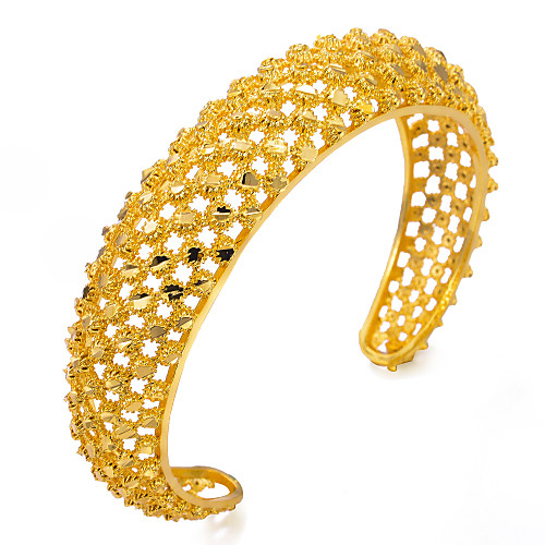 

Women's Bracelet Bangles Cuff Bracelet Ladies Ethnic Gold Plated Bracelet Jewelry Gold For Party Gift
