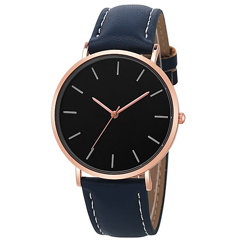 

Men's Sport Watch Quartz Quilted PU Leather Black / Brown 30 m Chronograph Casual Watch Punk Analog Vintage Minimalist - Gold / Black Black / Silver Silver / Blue One Year Battery Life / Large Dial