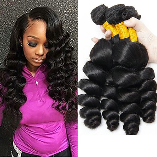 

4 Bundles Indian Hair Wavy Human Hair Natural Color Hair Weaves / Hair Bulk Human Hair Extensions 8-28 inch Natural Color Human Hair Weaves Best Quality Hot Sale For Black Women Human Hair Extensions