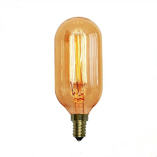 

1шт 40 W E14 / E26 / E27 T45 Тёплый белый 2300 k Ретро / Декоративная Лампа накаливания Vintage Эдисон лампочка 220-240 V / 110-120 V