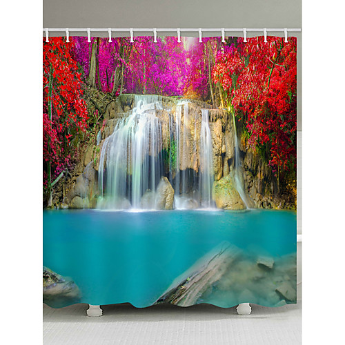 

Shower Curtains & Hooks Country Polyester 3D Machine Made Waterproof Bathroom