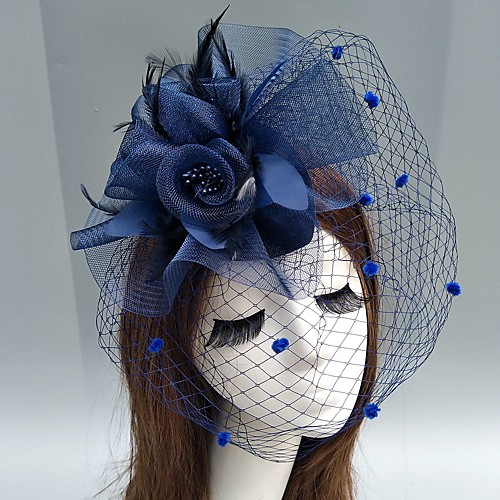 

Перья / Сеть Fascinators / Головные уборы с Пух / Цветы 1шт Свадьба / Особые случаи Заставка