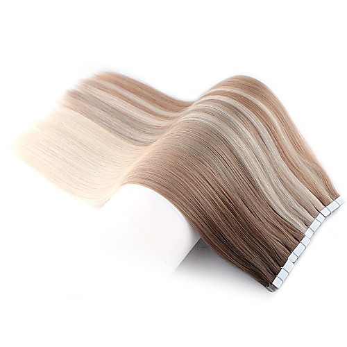 

Neitsi Tape In Human Hair Extensions Straight Remy Human Hair Human Hair Extensions Brazilian Hair Black Blonde Light Brown 1pack Extention New Arrival Hot Sale Women's Medium Brown
