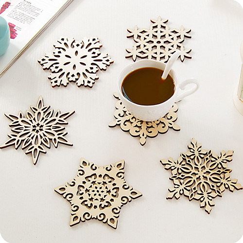 

Contemporary Wooden Placemat Solid Colored Patterned Table Decorations