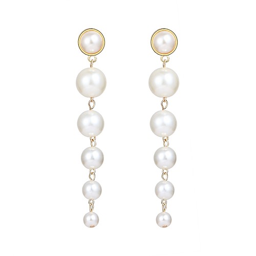 

Drop Earrings Long Ball Ladies Fashion Oversized Pearl Imitation Pearl Earrings Jewelry White For Carnival Date